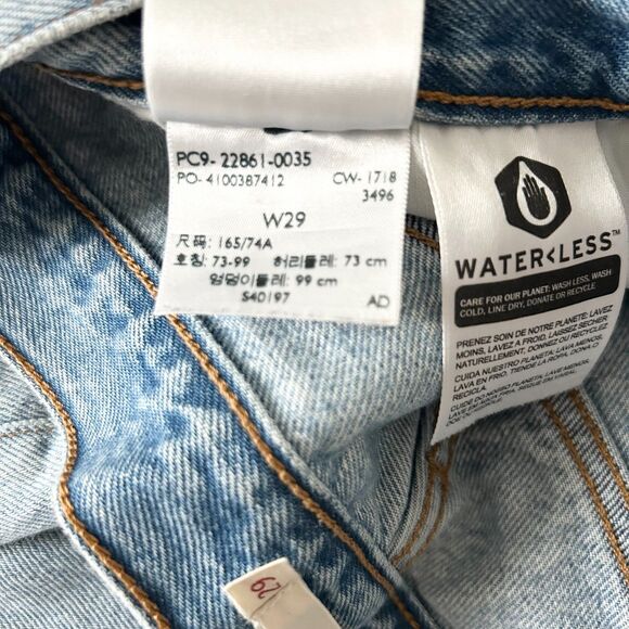 Levi’s Premium Wedgie Fit Icon High Rise Ripped Straight Jean Light Wash Size 29 - Picture 8 of 8